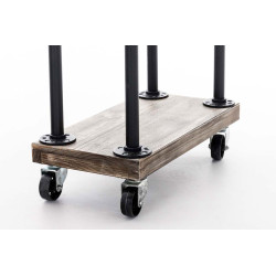 Carrello Portalegna in Metallo per Camino FORKS nero