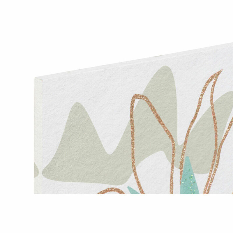 Toile DKD Home Decor Fleurs (60 x 1,8 x 60 cm) (4 Unités)