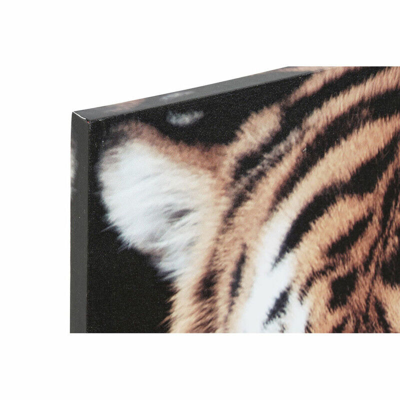 Cadre DKD Home Decor Tigre Pin Toile (5 pcs) (2 pcs)