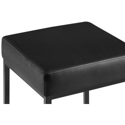 Ensemble de 2 tabourets de bar Montréal 80, simili cuir noir