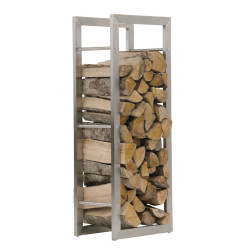 Portalegna KERI in robusto acciaio inossidabile 25x60x100 cm