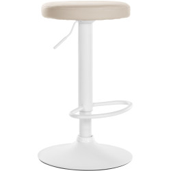 Tabouret de bar Ponte simili cuir blanc crème