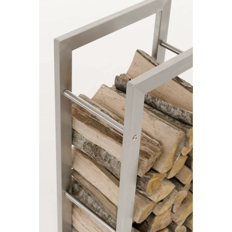 Râtelier à bûches Keri 25x60x100 en acier inoxydable