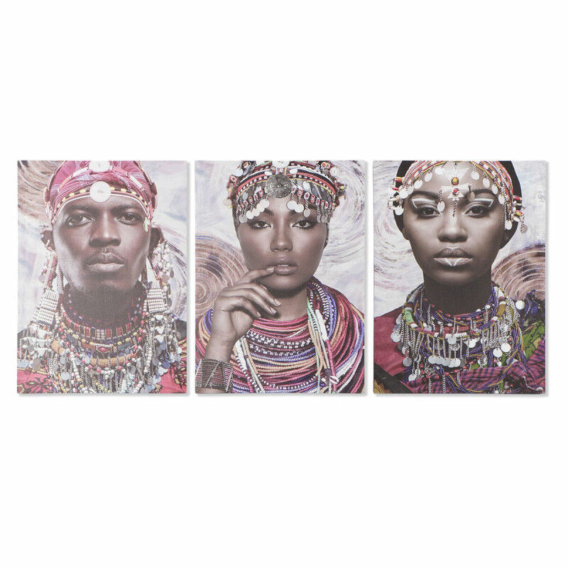 Cadre DKD Home Decor Colonial Africaine (50 x 1,8 x 70 cm)