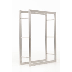 Râtelier à bûches Keri 25x80x100 en acier inoxydable