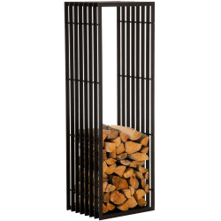 Range-bûches Irving 40x50x150 noir mat