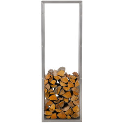 Portalegna Irving in robusto acciaio inox 40x50x150 cm