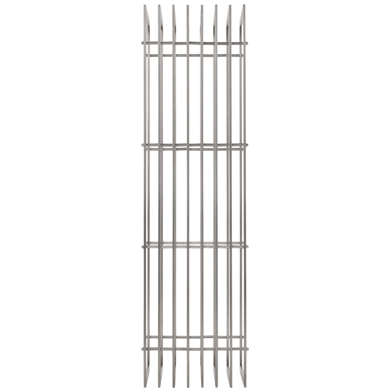 Portalegna Irving in robusto acciaio inox 40x50x150 cm