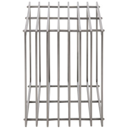 Portalegna Irving in robusto acciaio inox 40x50x150 cm