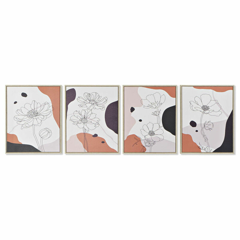 Cadre DKD Home Decor S3018016 Abstrait (40 x 2,5 x 50 cm) (4 Unités)
