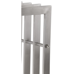 Portalegna Irving in robusto acciaio inox 40x50x150 cm