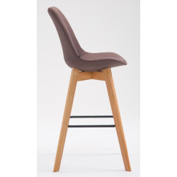 Lot de 2 tabourets de bar Metz tissu natura brun