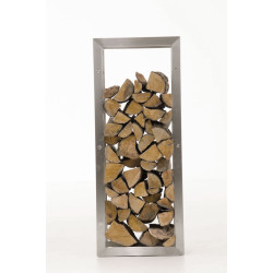 Portalegna KERI in robusto acciaio inossidabile 25x60x100 cm