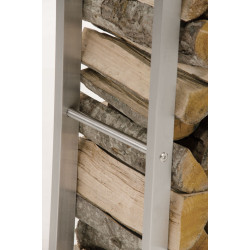 Portalegna KERI in robusto acciaio inossidabile 25x60x100 cm