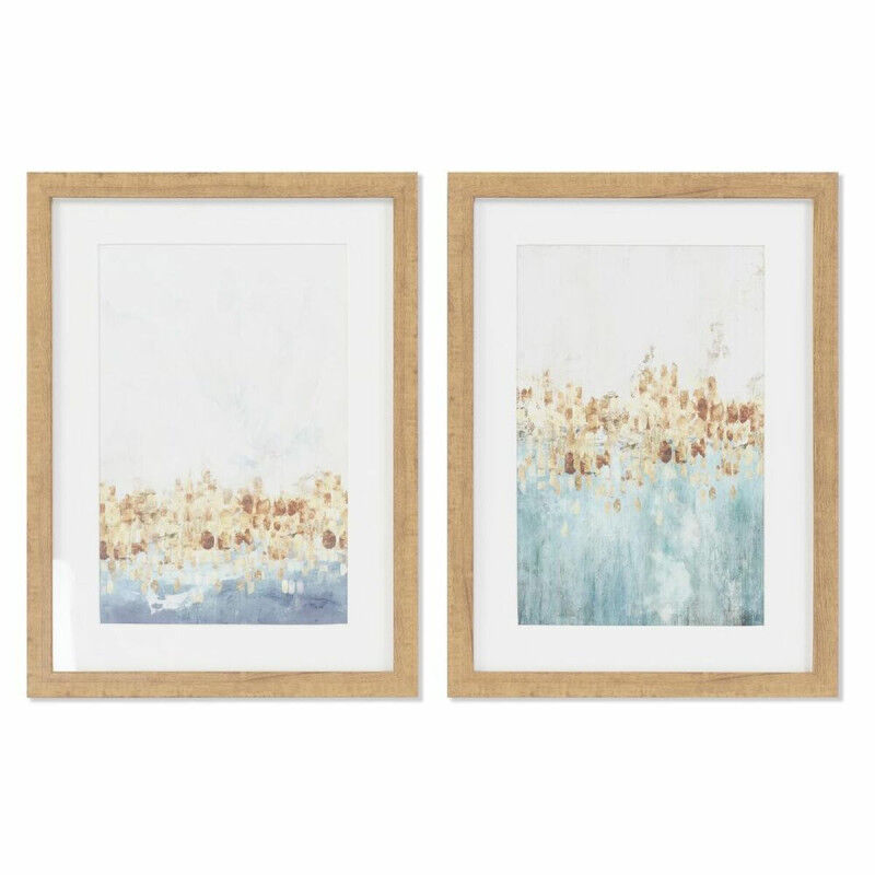 Cadre DKD Home Decor Abstrait (30 x 2,5 x 40 cm) (2 Unités)