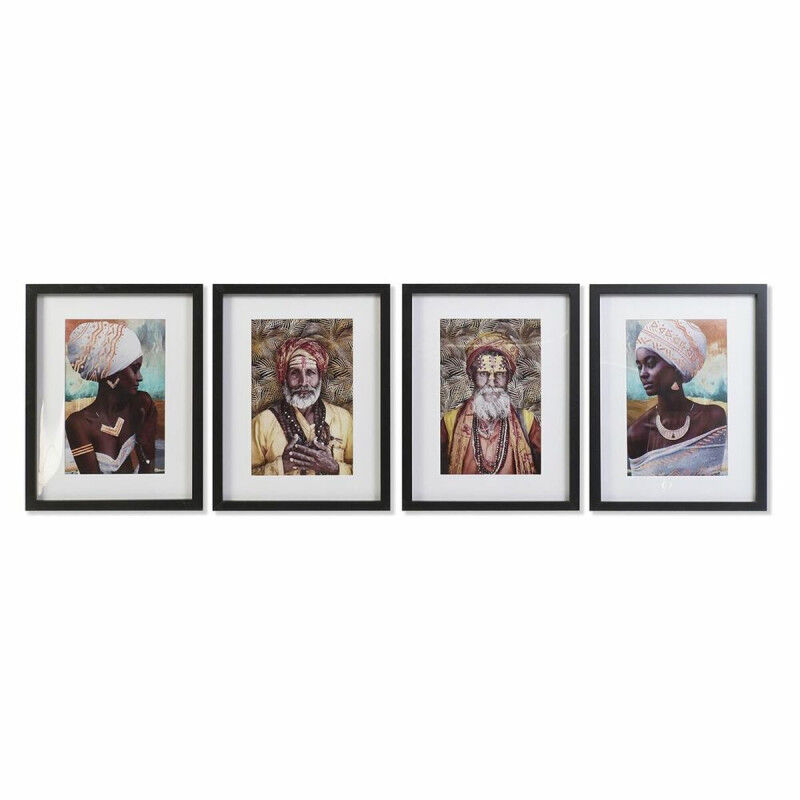 Cadre DKD Home Decor Colonial Ethnique (35 x 2,5 x 45 cm) (4 Unités)