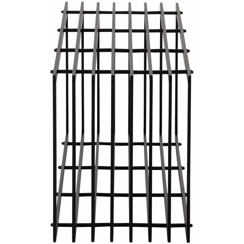 Portalegna IRVING in metallo nero opaco 40x50x150 cm