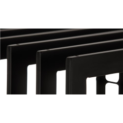 Portalegna IRVING in metallo nero opaco 40x50x150 cm