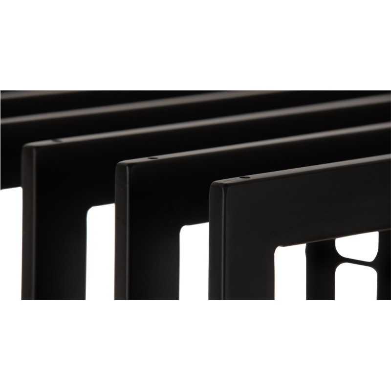 Portalegna IRVING in metallo nero opaco 40x50x150 cm