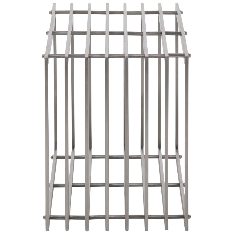 Portalegna Irving in robusto acciaio inox 40x50x150 cm