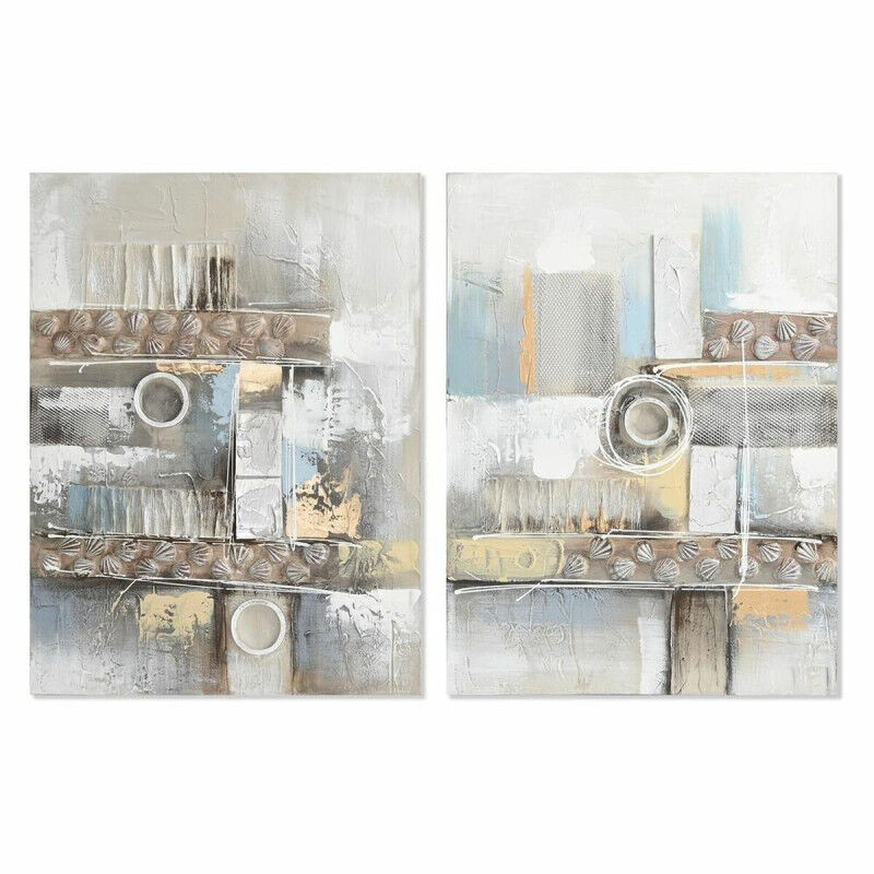 Cadre DKD Home Decor Abstrait Moderne (60 x 3 x 80 cm) (2 Unités)