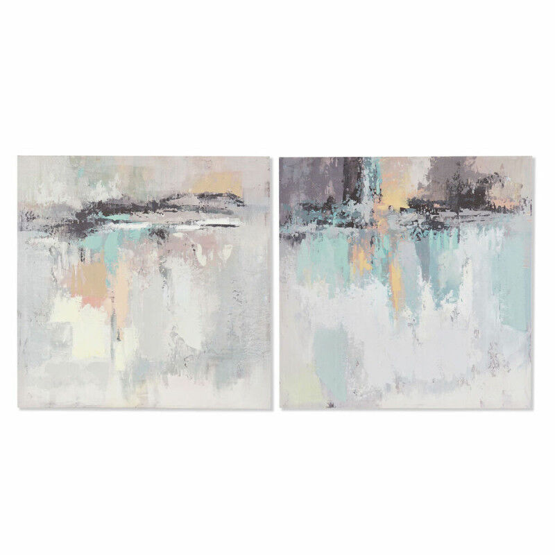 Cadre DKD Home Decor Abstrait Moderne (60 x 2,5 x 60 cm) (2 Unités)