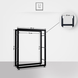 Range-bûches Keri V2 25x80x100 noir