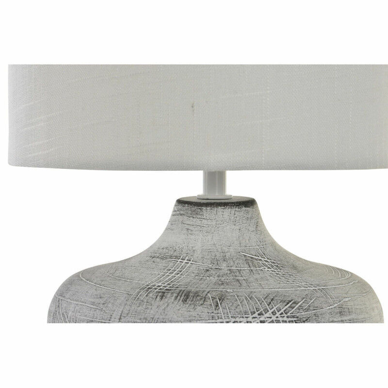 Lampe de bureau DKD Home Decor 40W Gris Blanc 230 V 40 W (2 Unités) (22 x 22 x 31 cm)