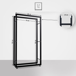 Range-bûches Keri V2 25x80x150 noir