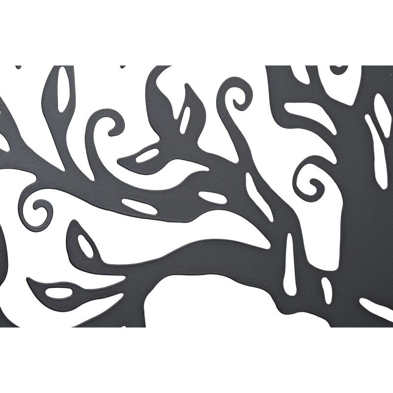 Décoration murale DKD Home Decor Noir Métal Blanc Indien Lune (2 Unités) (60 x 1 x 60 cm)