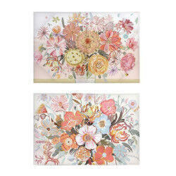 Toile DKD Home Decor Fleurs...