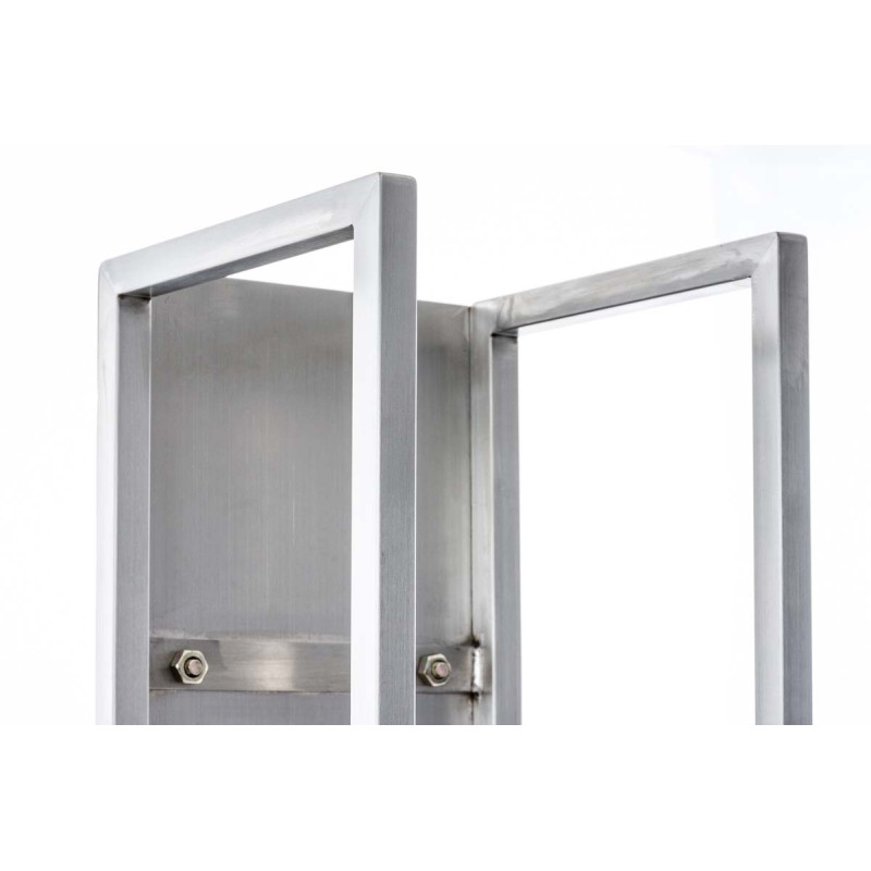 Scaffale Legnaia per Camino SPARK acciaio ,80 cm