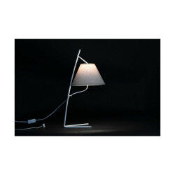 Lampe de bureau DKD Home Decor Doré Métal Lin Blanc 50 W Moderne (25 x 31 x 57 cm) (2 Unités)