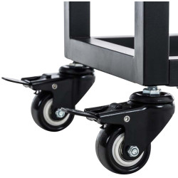 Portalegna per Camino HETTA in Acciaio Inox nero,25x40x100 cm