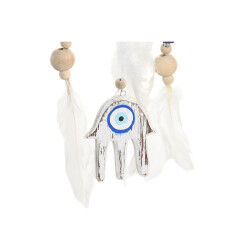 Décoration Suspendue DKD Home Decor Bleu Blanc Plume méditerranéen (14 x 5 x 45 cm) (2 Unités)