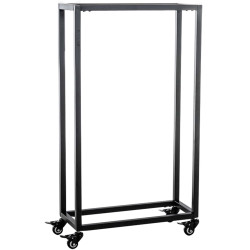 Portalegna per Camino HETTA in Acciaio Inox nero,25x40x100 cm
