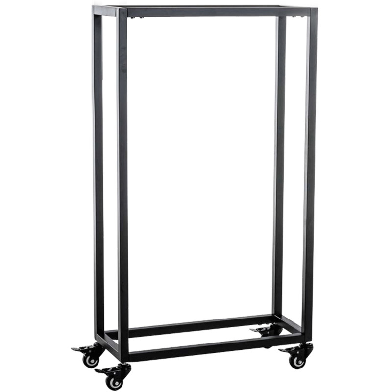 Portalegna per Camino HETTA in Acciaio Inox nero,25x40x100 cm