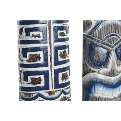 Décoration murale DKD Home Decor Rouge Bleu Blanc Rame (100 x 5 x 14 cm) (2 Unités)