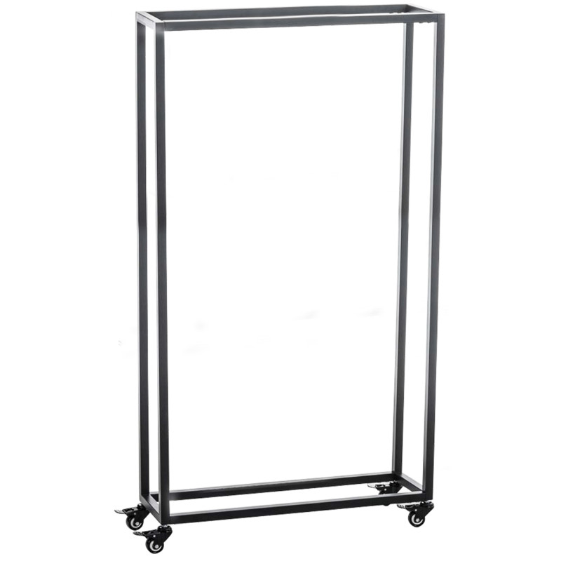 Portalegna per Camino HETTA in Acciaio Inox nero,25x60x150 cm