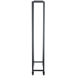 Portalegna per Camino HETTA in Acciaio Inox nero,25x60x150 cm