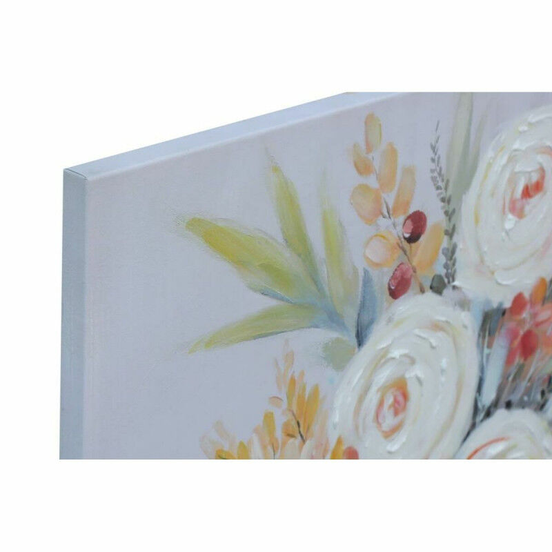 Cadre DKD Home Decor Fleurs (80 x 2,8 x 80 cm) (2 Unités)