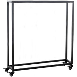 Range-bûches Hetta 25x80x100 cm noir