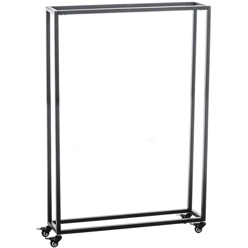 Portalegna per Camino HETTA in Acciaio Inox nero,25x80x150 cm