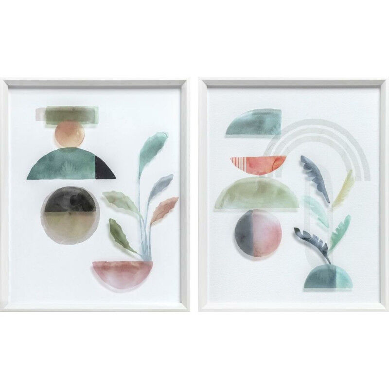 Cadre DKD Home Decor Abstrait Moderne (40 x 3,8 x 50 cm) (2 Unités)