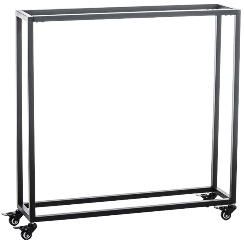 Portalegna per Camino HETTA in Acciaio Inox nero,25x100x100 cm