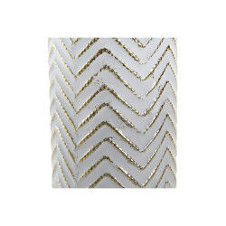 Vase DKD Home Decor Beige Doré Métal Turquoise Blanc méditerranéen (16 x 16 x 41 cm) (2 Unités)