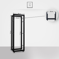 Range-bûches Keri V2 25x40x125 noir