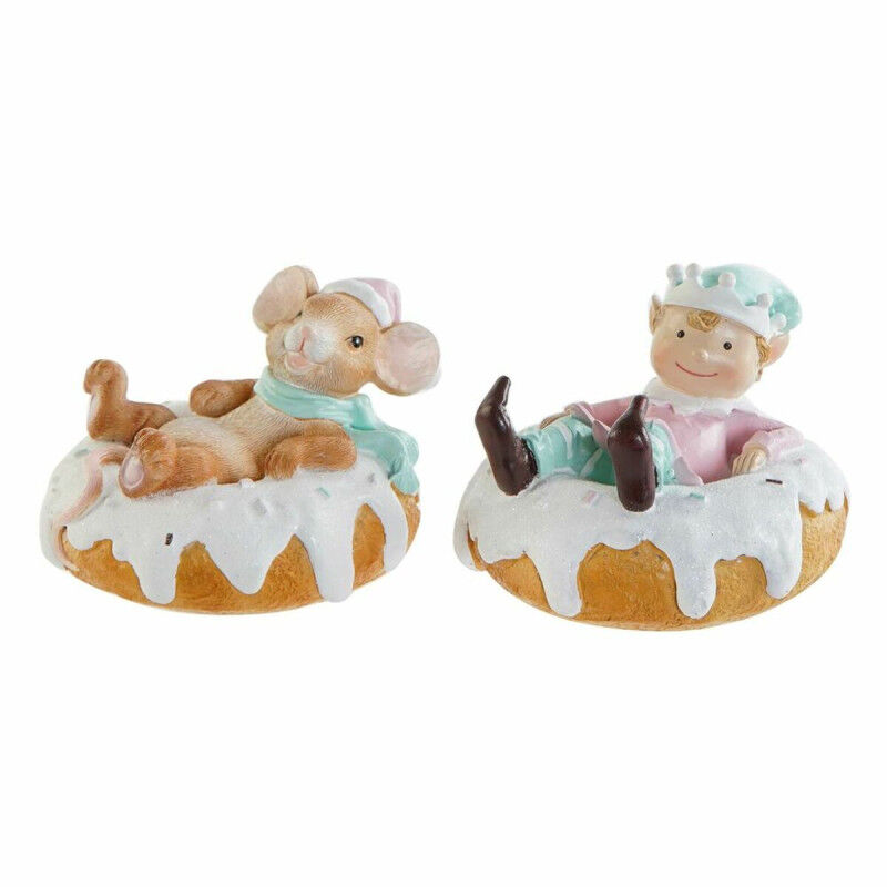 Figurine Décorative DKD Home Decor Résine Souris (2 pcs) (11.5 x 11 x 8 cm)