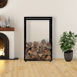 Support à bûches Keri V2 25x80x125 noir