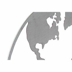 Décoration murale DKD Home Decor Métal Mappemonde (100 x 1 x 100 cm) (3 pcs)